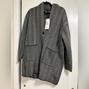 Zara herringbone cropped coat